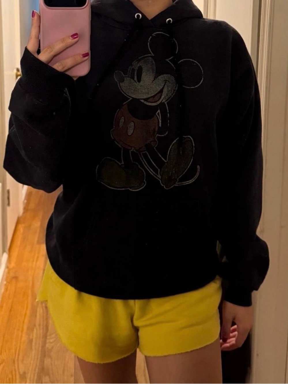 Hanes Black Pullover with White Disneyland Walt Disney World Print